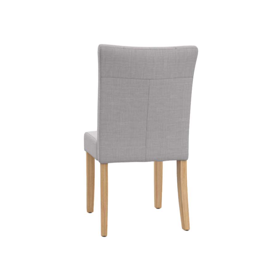 Grey and white solid wood dining chair