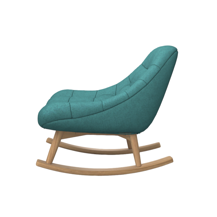 Blue and green sofa backrest rocking chair 3D model