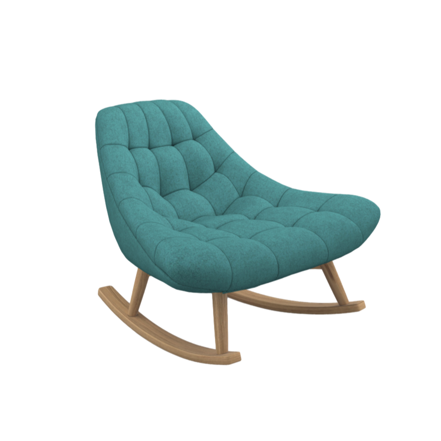 Blue and green sofa backrest rocking chair 3D model