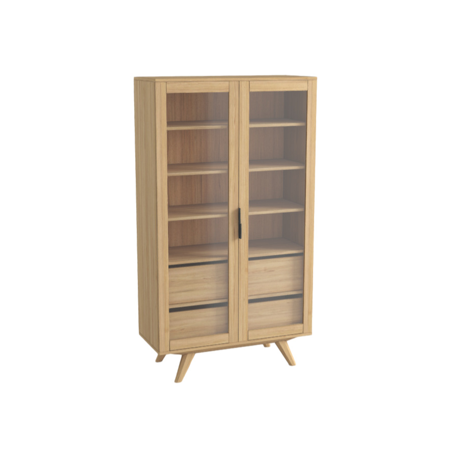 Simple solid wood furniture sideboard 3D model
