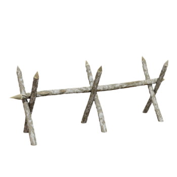 Handmade simple wood fence fence 3D model