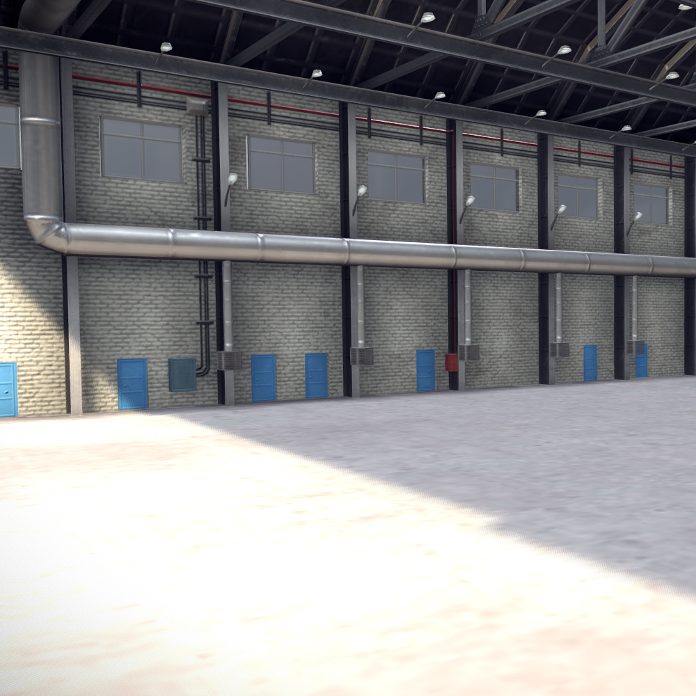 Factory Warehouse 3D Model