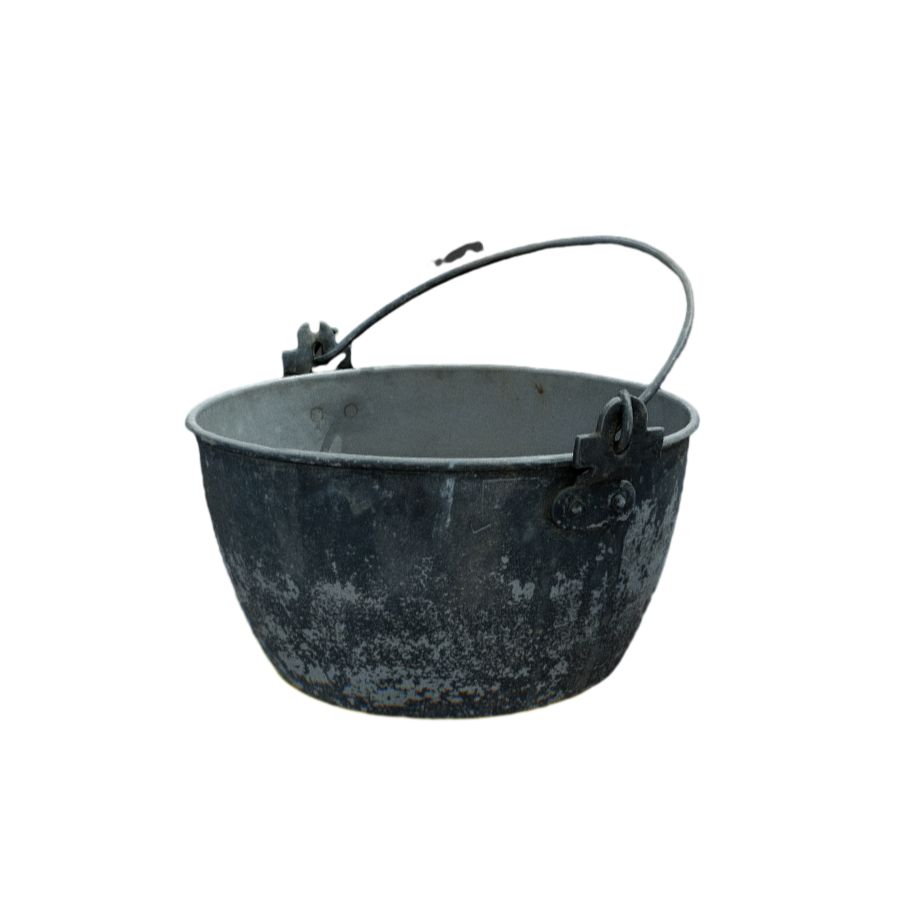 Outdoor shabby plastic low bucket 3D model