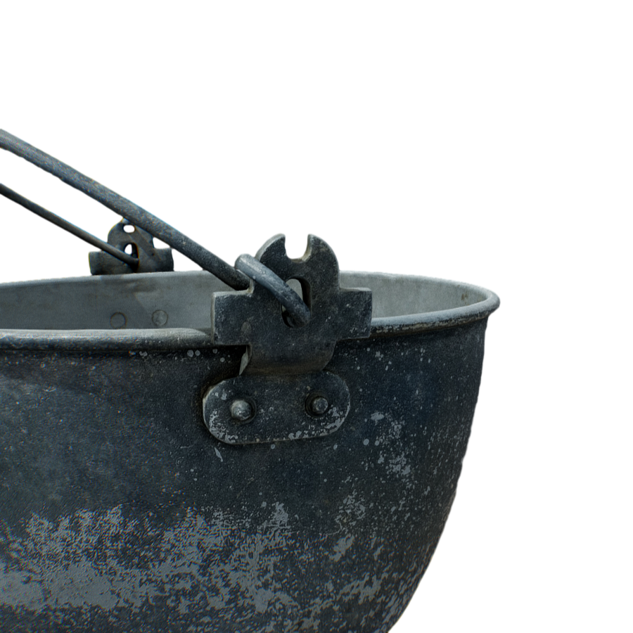Outdoor shabby plastic low bucket 3D model