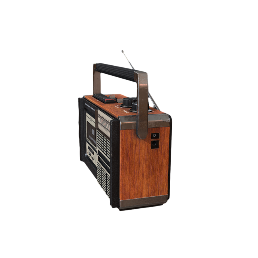Antique Vintage Battery Radio 3D Model