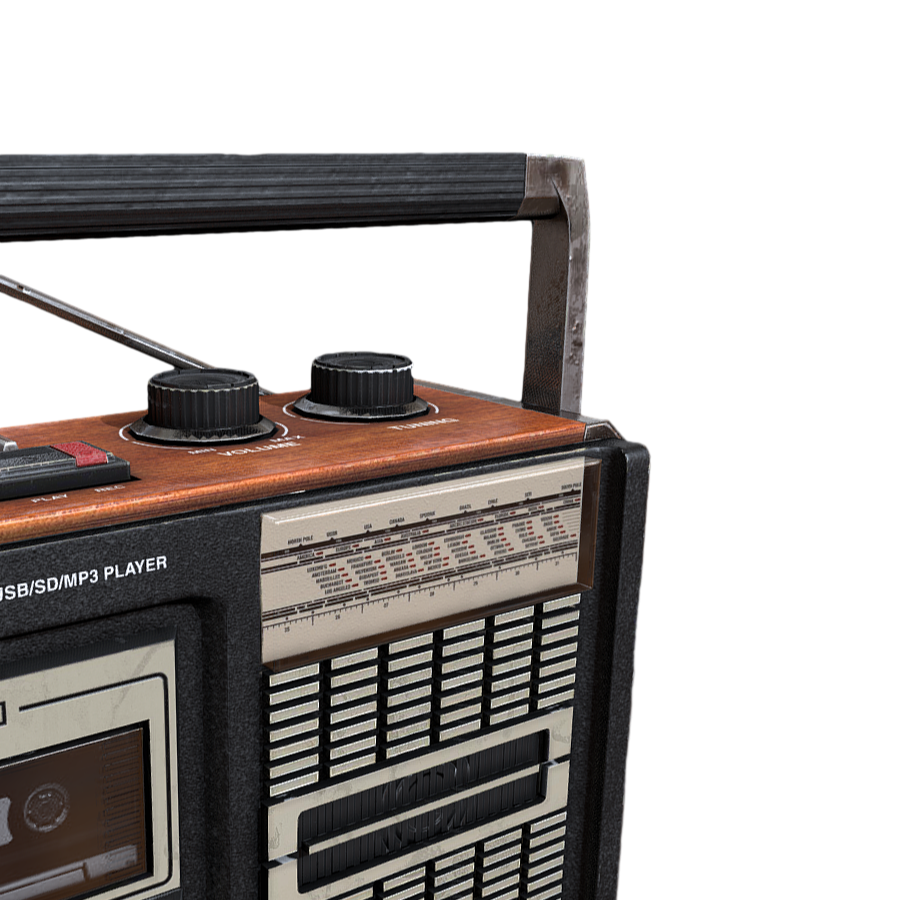 Antique Vintage Battery Radio 3D Model