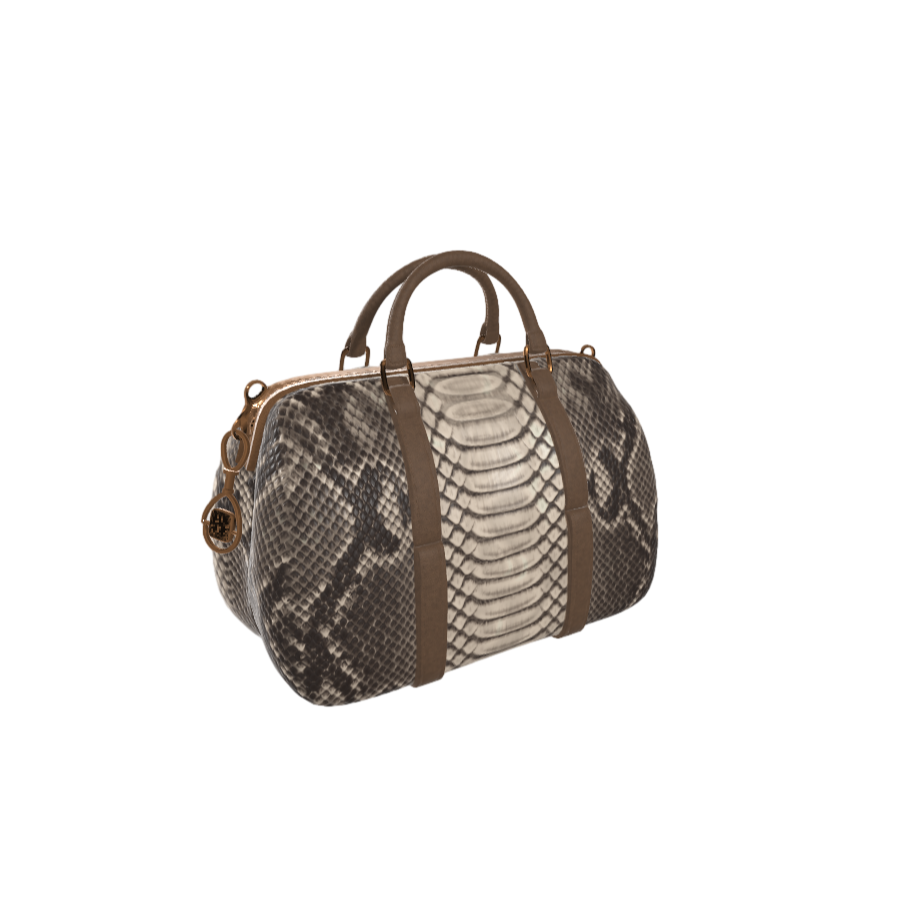 Women Snakeskin Textured Handbag 3D Model