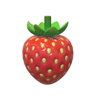 Style Cartoon Strawberry 3D Model