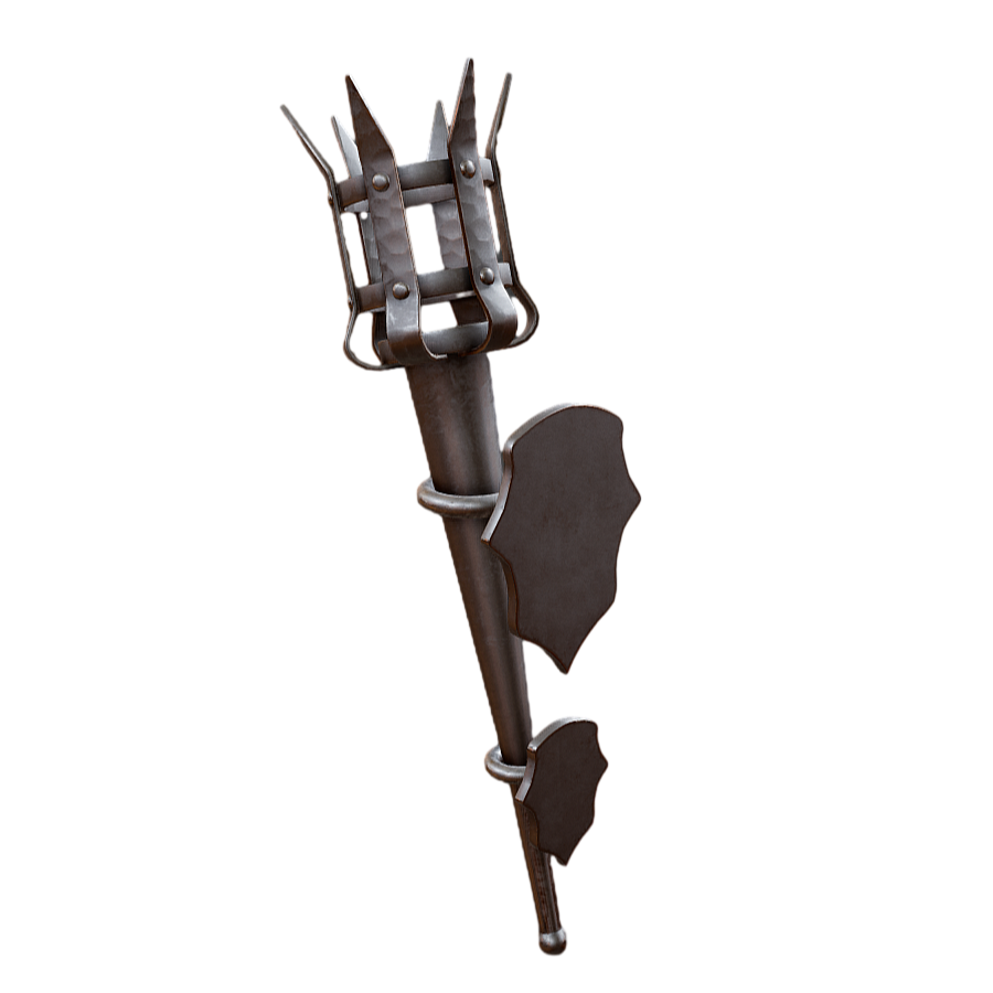 Metal Torches Bracket 3D Model