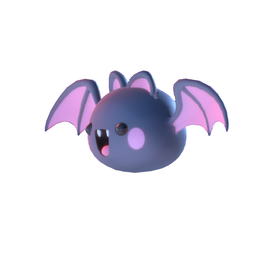 Q version of the cute cartoon little bat 3D model