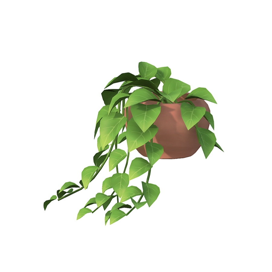 Cartoon green plant landscape garden sketch 3D model