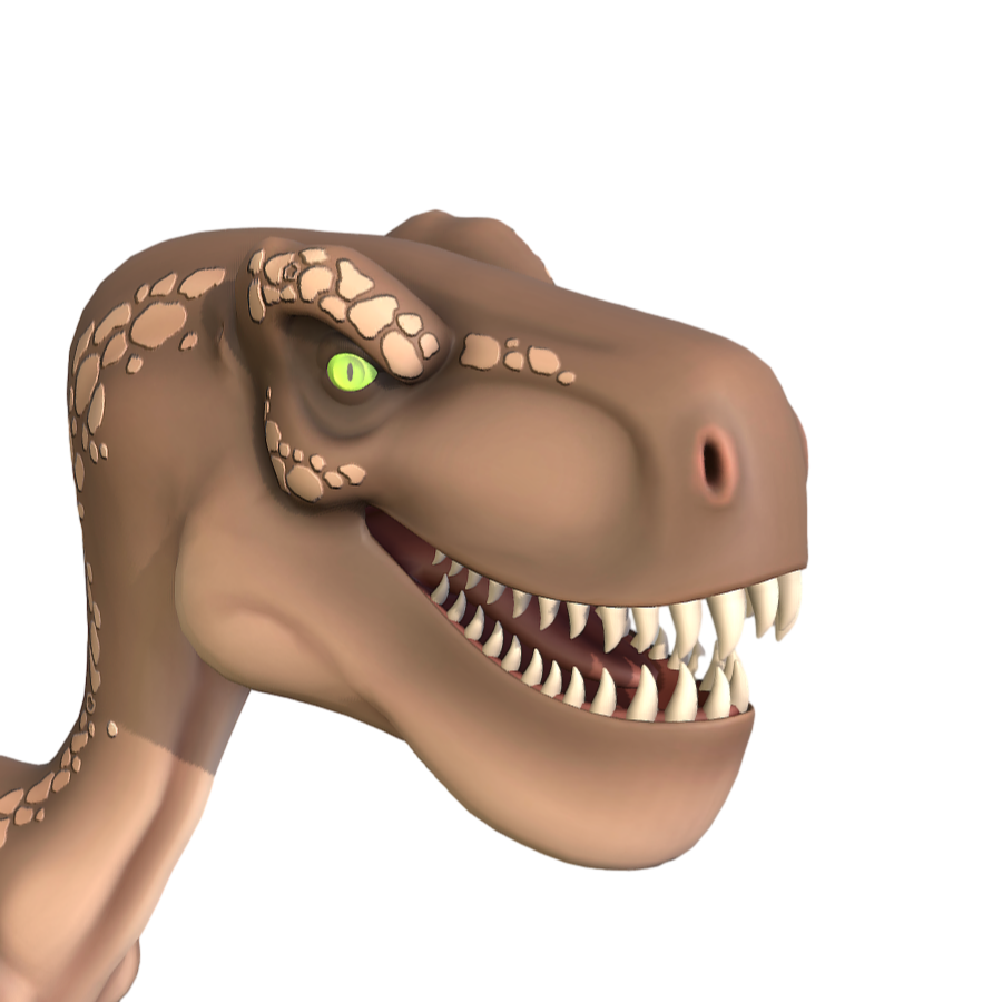 Q version cartoon Tyrannosaurus Rex 3D model