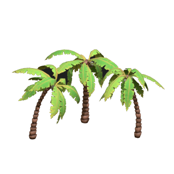 Cartoon Plant Coconut Tree 3D Model