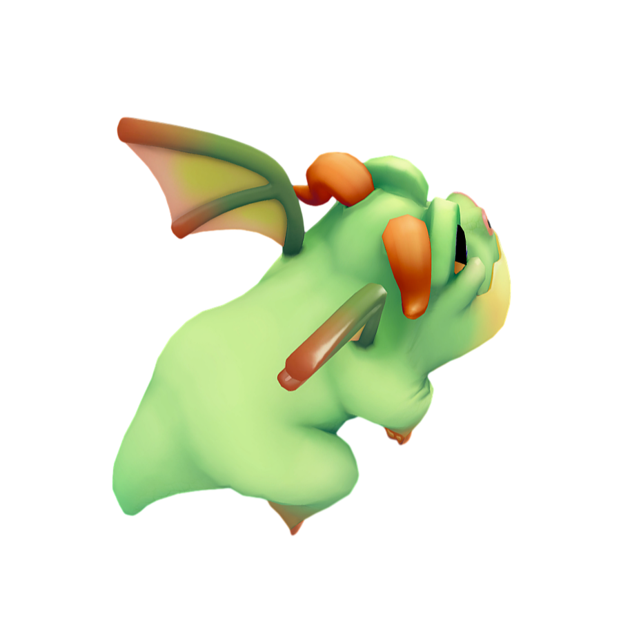 MengMeng Q version of the cartoon baby dinosaur 3D model