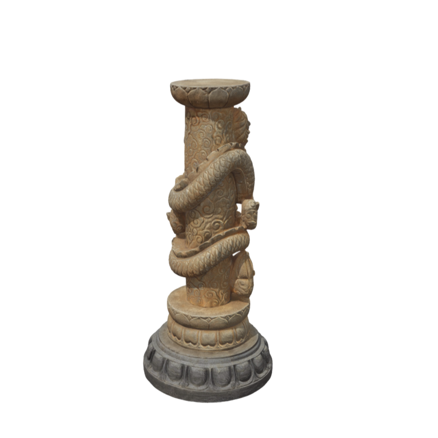 China Panlong Pillar Stone Carving 3D Model