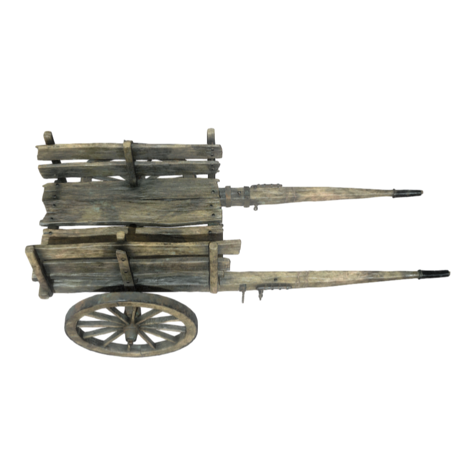 Medieval Western shabby hand car 3D model