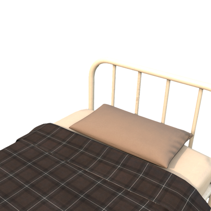 Simple Iron Single Bed 3D Model