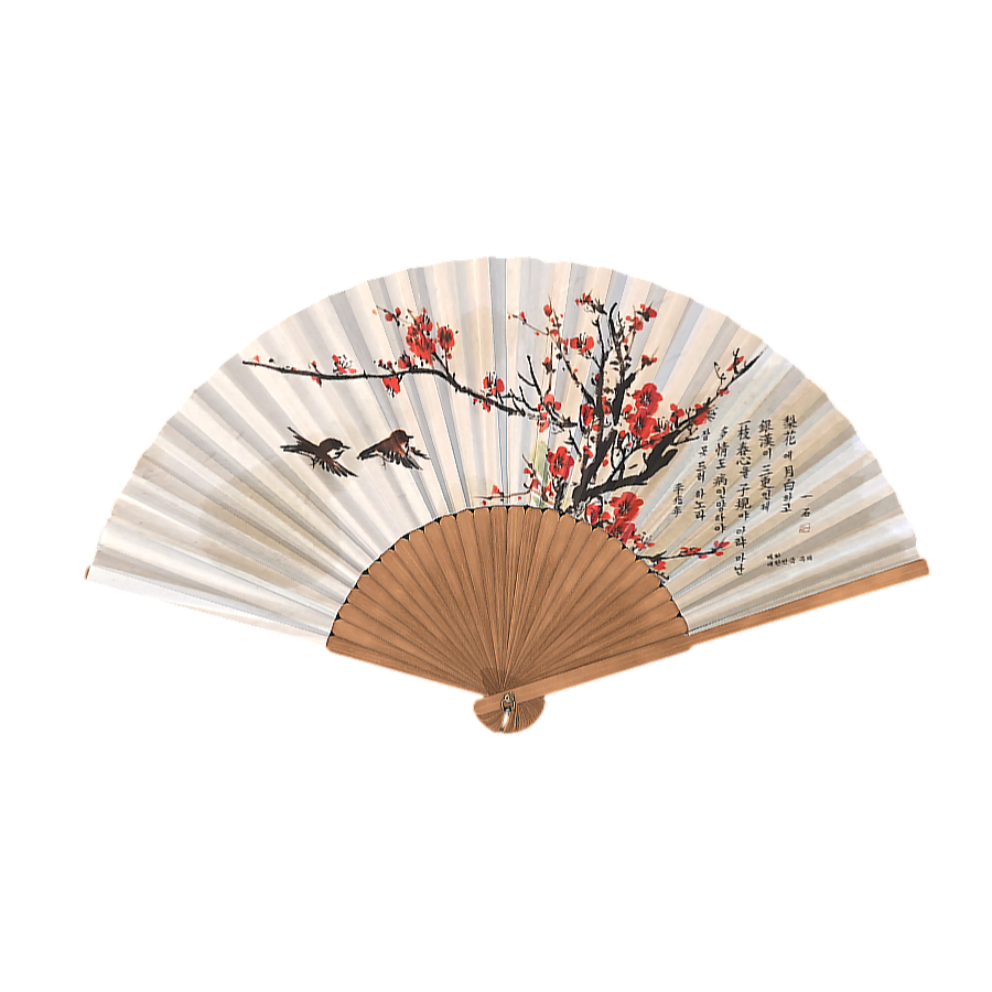 Ancient Paper Fan 3D Model