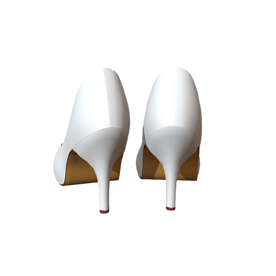 White noble ladies high heels 3D model