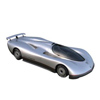 High-tech sci-fi future style car 3D model