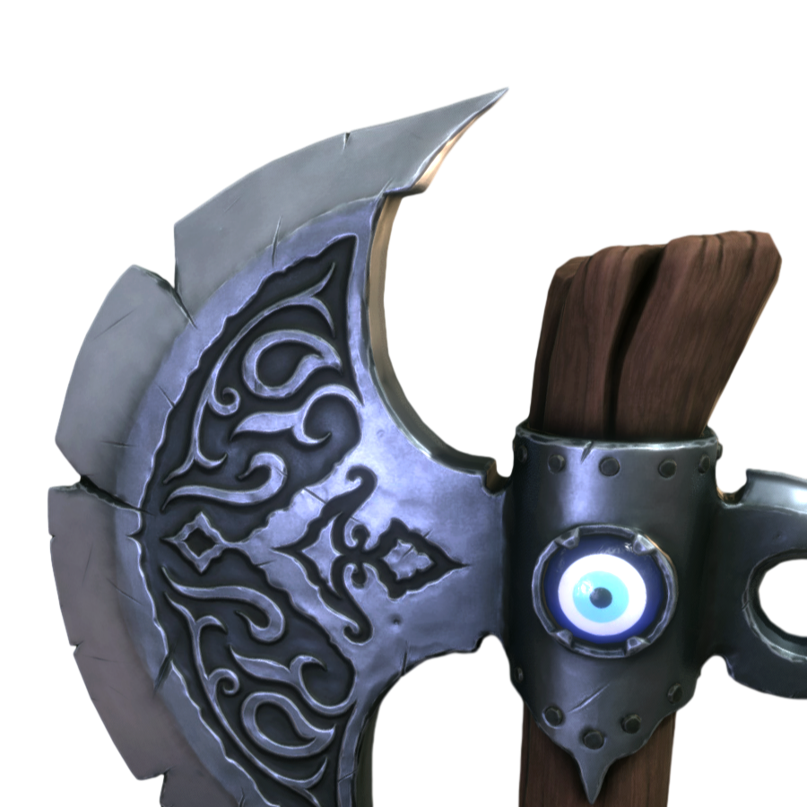 stylized game tomahawk 3d model