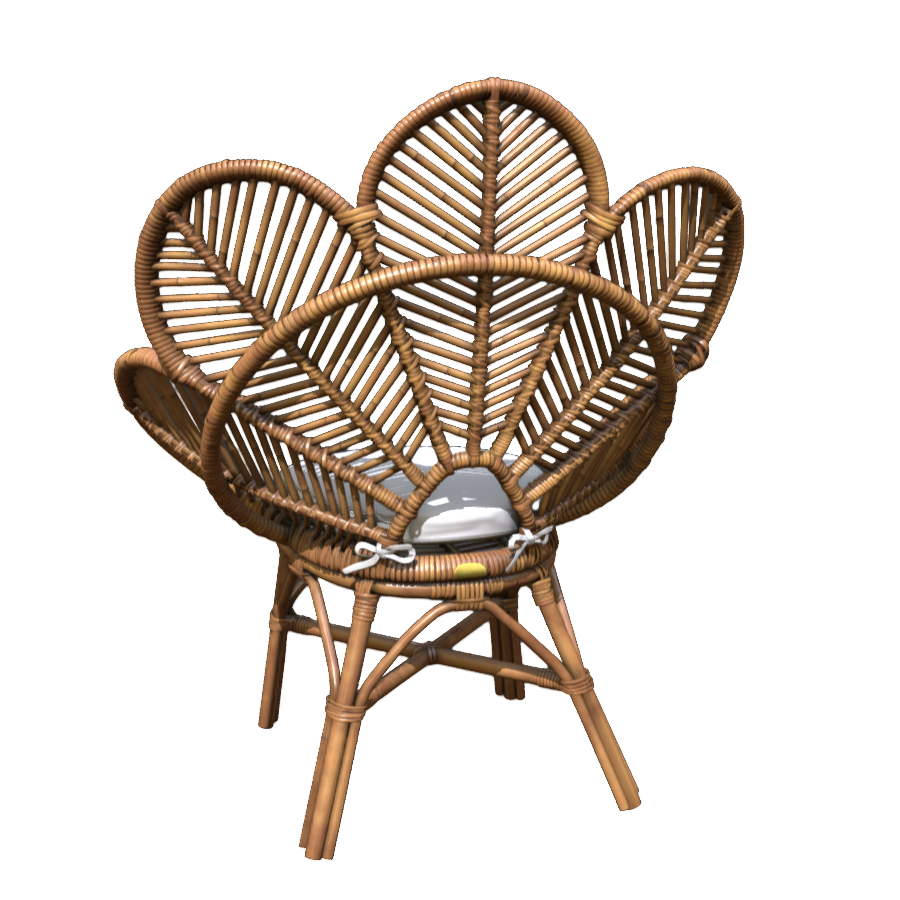 Bamboo weaving craft modeling chair 3D model