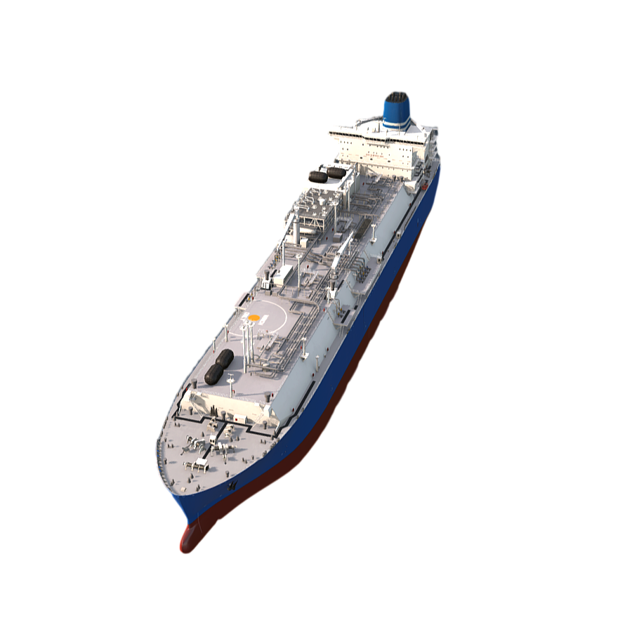 3D model of a huge ship cruise ship at sea