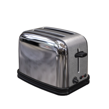 Strong metallic texture toaster 3D model