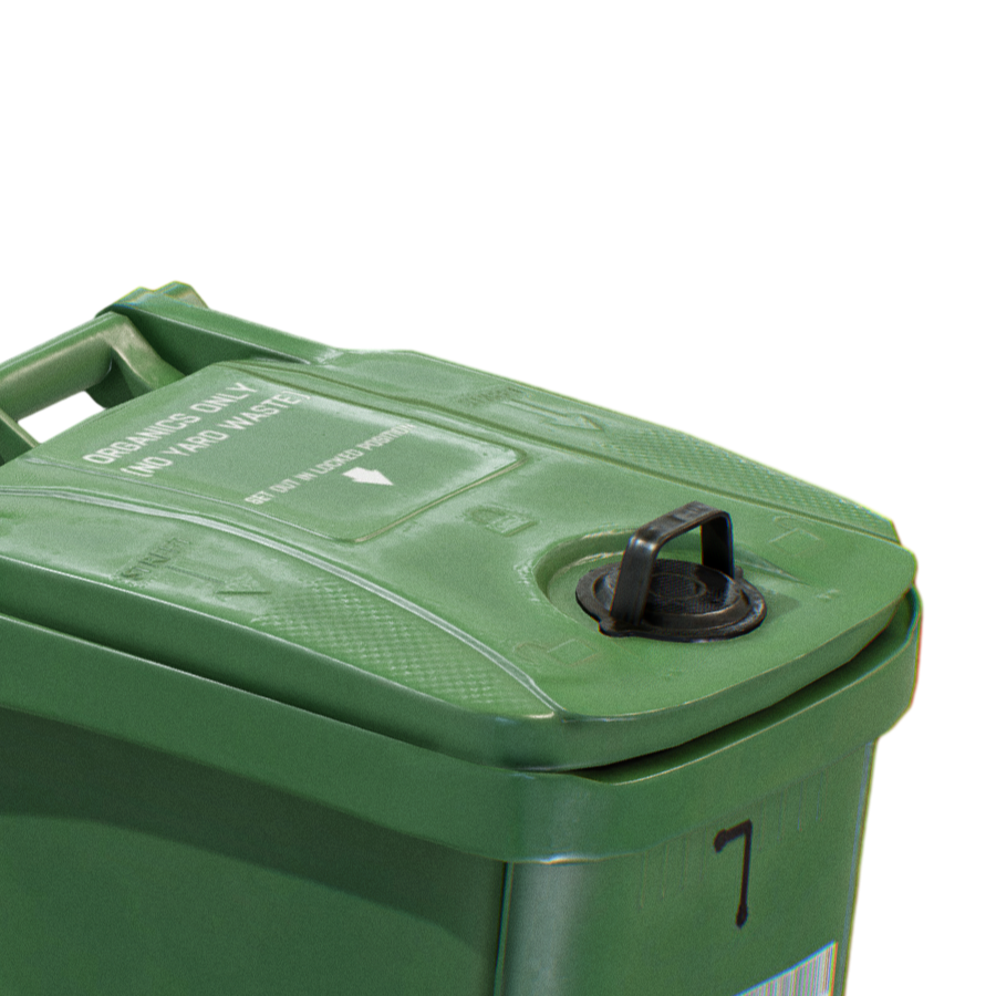 Public Green Trash 3D Model