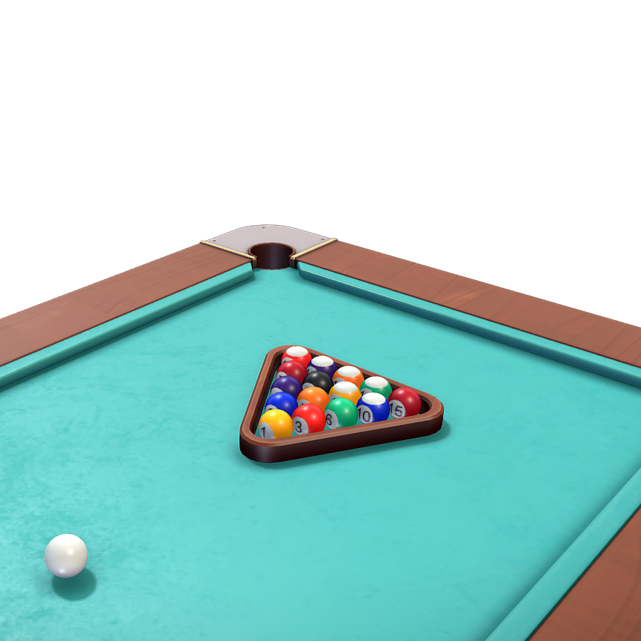 Nine Ball Snooker Billiards 3D Model