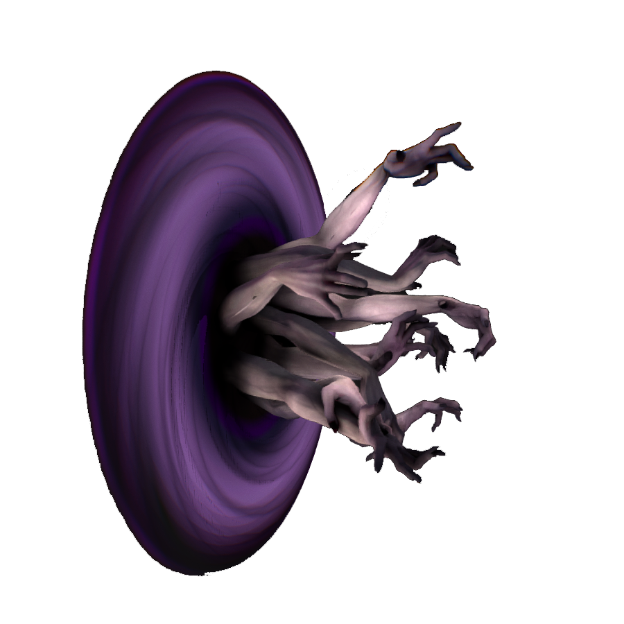 Hand Painted Horror Hands of Hell 3D Model