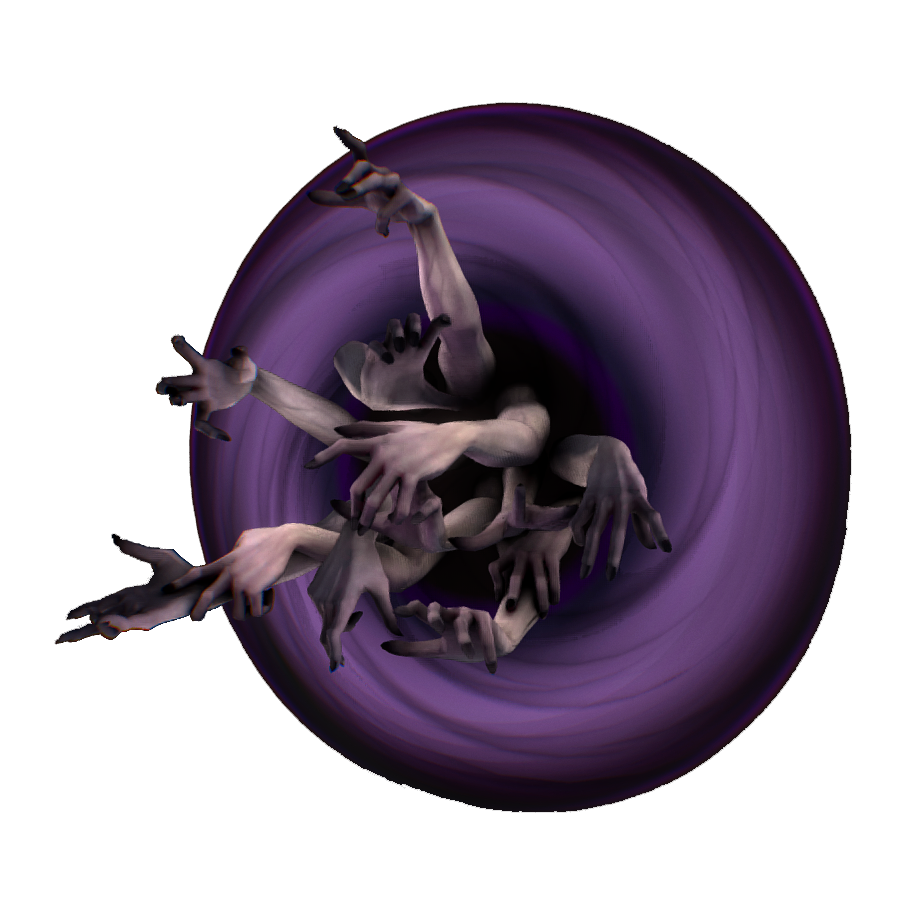 Hand Painted Horror Hands of Hell 3D Model