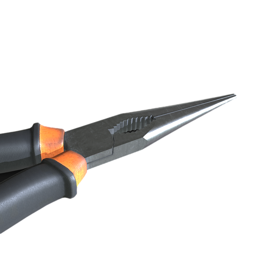 3D model of needle nose pliers hardware tools