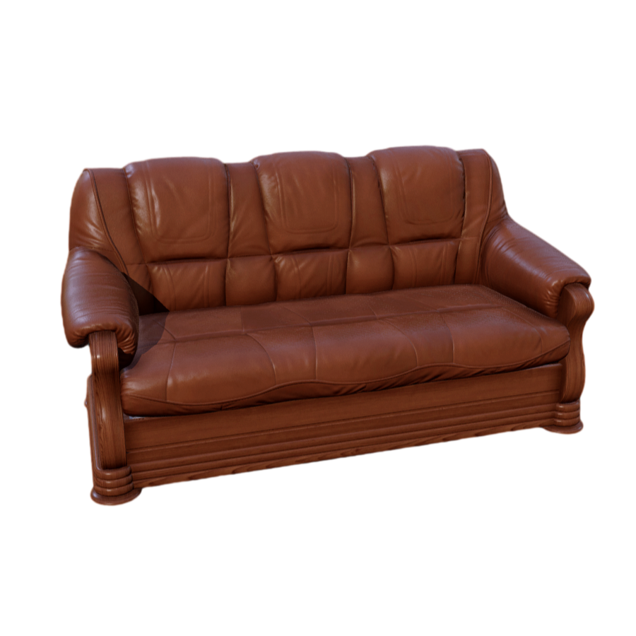 Multiplayer Soft Leather Sofa 3D Model