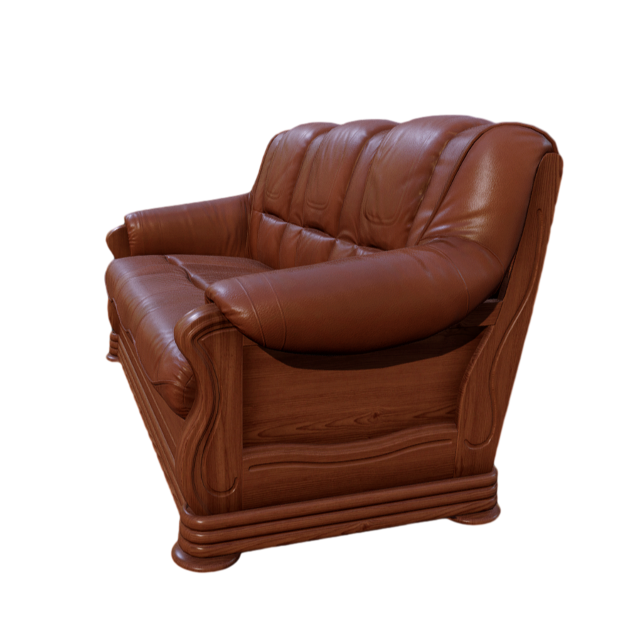 Multiplayer Soft Leather Sofa 3D Model