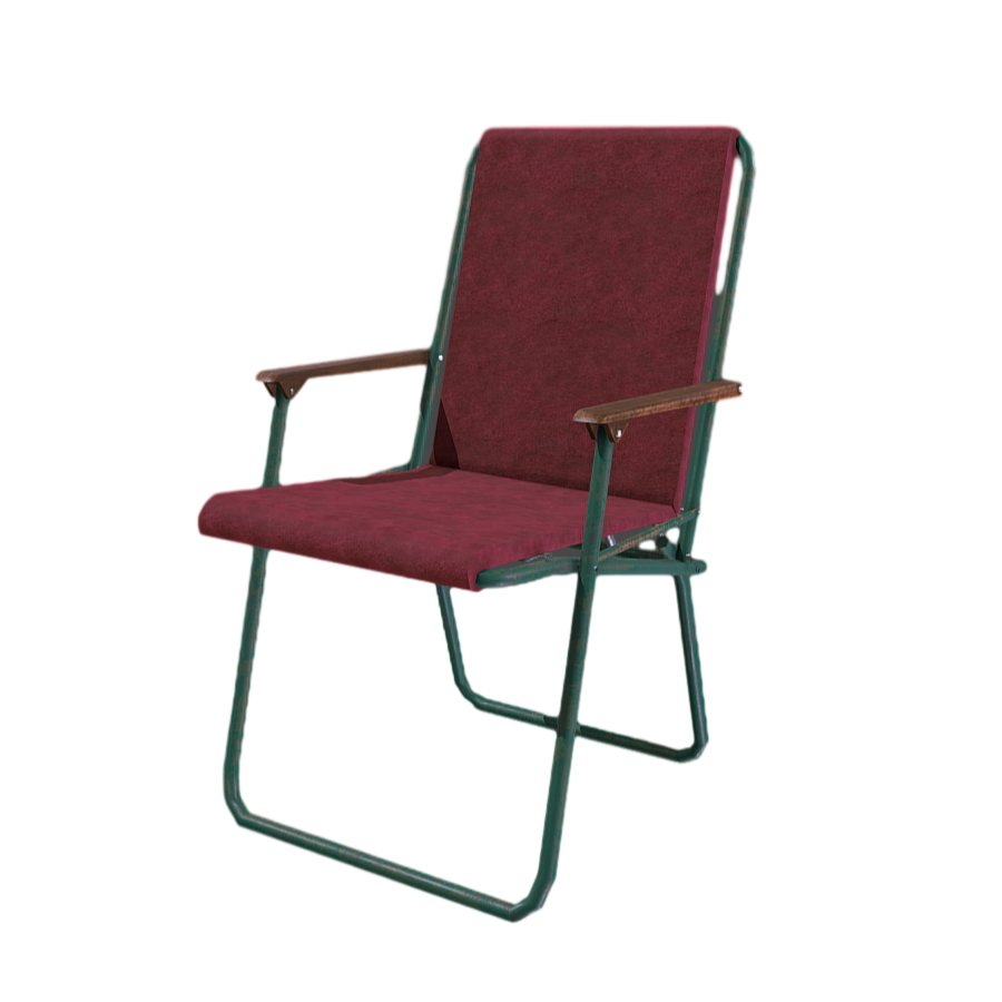 Red old sofa chair 3D model