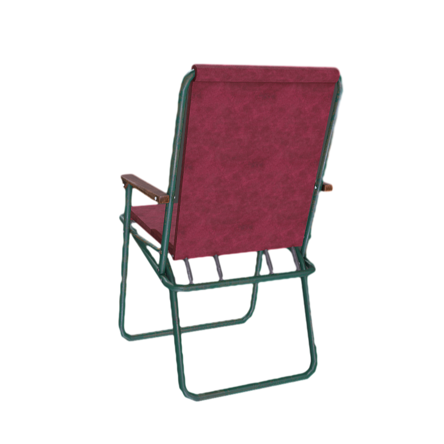 Red old sofa chair 3D model