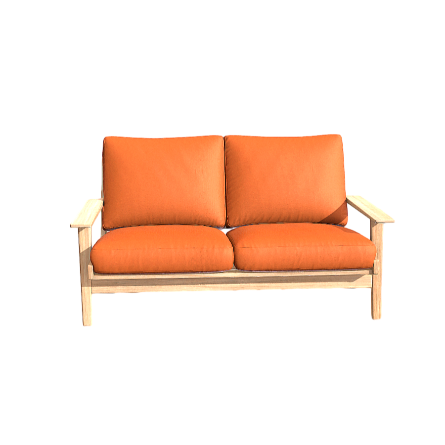 Fabric double sofa 3D model