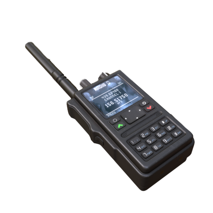 Realistic walkie-talkie communication equipment 3D model