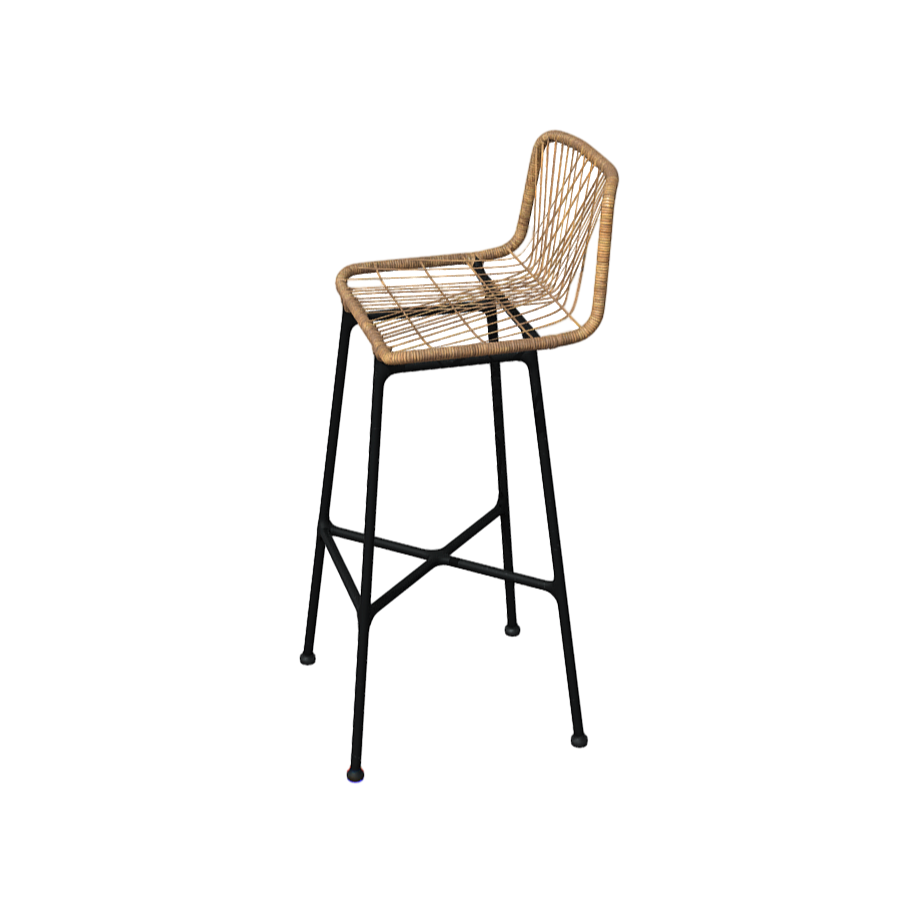 Rattan bar chair 3D model