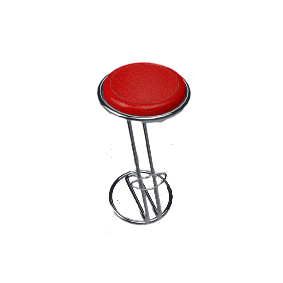 Red Bar Chair 3D Model