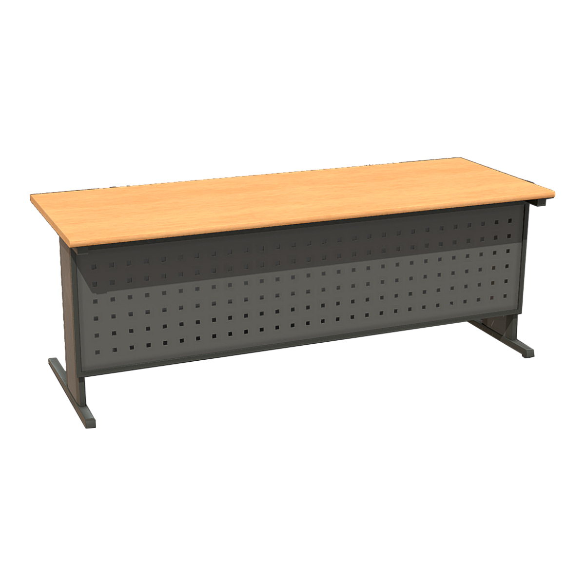 Stainless Steel Solid Wood Conference Table 3D Model