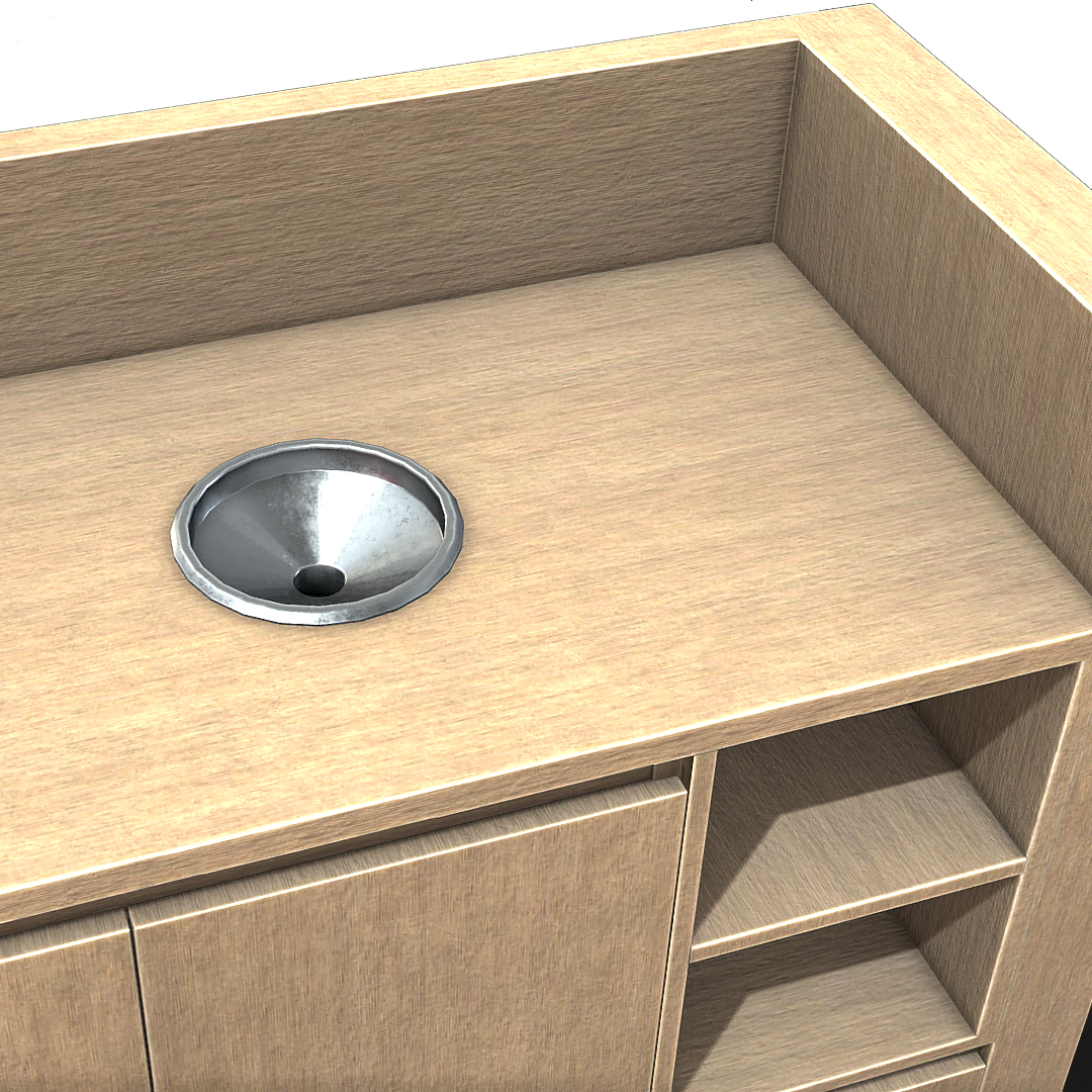 Restaurant Seasoning Area Table 3D Model