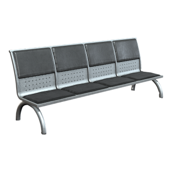 Stainless Steel Public Seat 3D Model