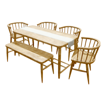 Minimalist Garden Dining Chair and Table 3D Model