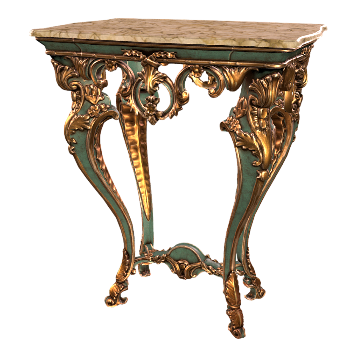 Victorian Rococo Table 3D Model