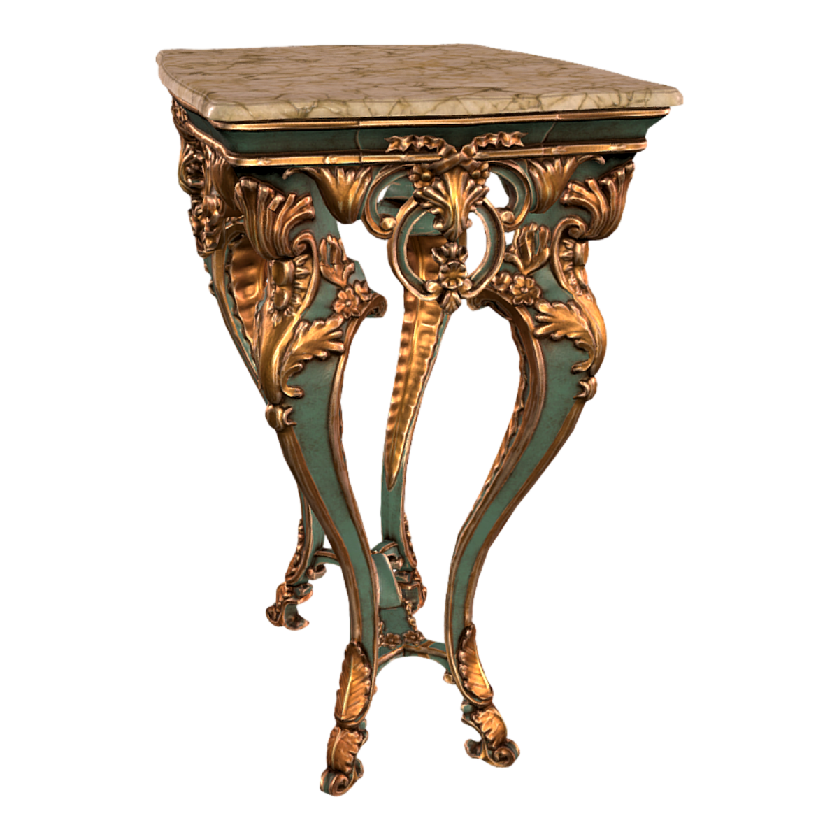 Victorian Rococo Table 3D Model