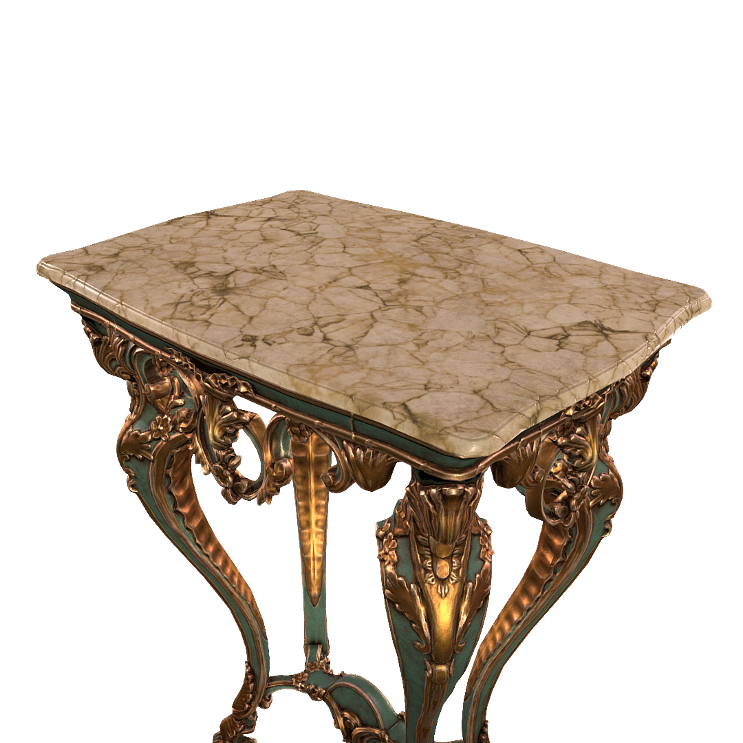 Victorian Rococo Table 3D Model