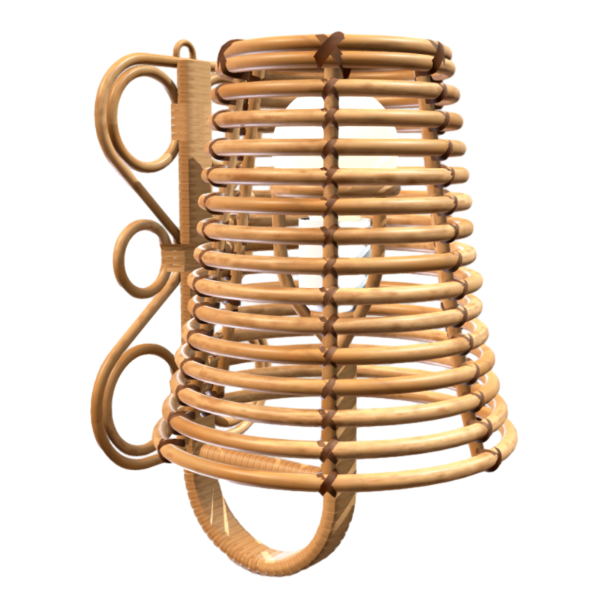 Modern minimalist creative art rattan wall lamp