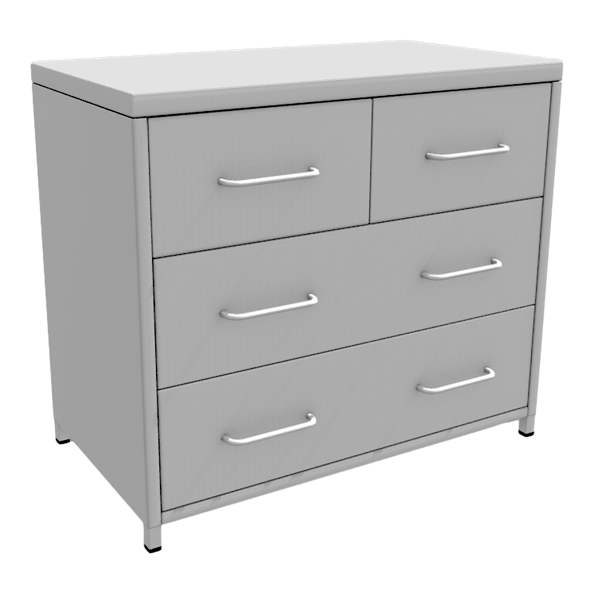 Set large metal iron chest of drawers